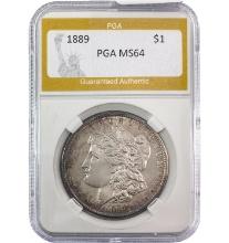 1889 Morgan Silver Dollar PGA MS64