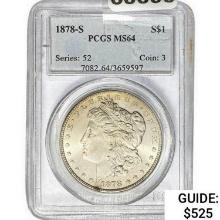 1878-S Morgan Silver Dollar  MS64