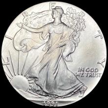 1991 1 oz Silver American Eagle $1 GEM BU