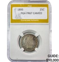 1895 25C Barber PGA PR67 CAMEO