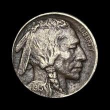 1913-D Buffalo Nickel Type 2 LIGHTLY CIRCULATED
