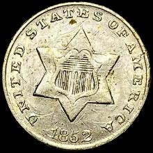 1852 Silver Three-Cent Piece NEARLY UNCIRCULATED