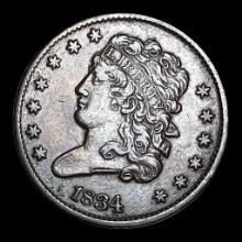 1834 Classic Head Half Cent CLOSELY UNCIRCULATED