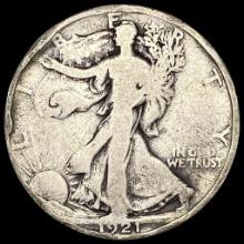 1921-D Silver Walking Liberty Half Dollar NICELY CIRCULATED