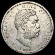 1883 Silver 1/2 Dollar Hawaii Hapalua CLOSELY UNCIRCULATED