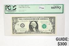 1974 $1 Federal Reserve Note PCGS 66 PPQ