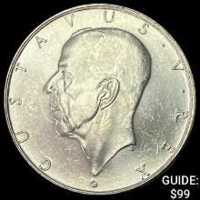 1938 Sweden Silver 2 Kroner UNCIRCULATED