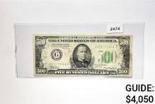 1934 $500 Federal Reserve Note- Bank of Chicago