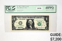 1995 $1 Federal Reserve Note-Error