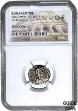 Roman Julia Domna, AD 193-217 Silver Denarius NGC Ch F