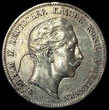1907-A Prussia Silver 5 Reichsmark CLOSELY UNCIRCULATED