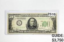 1934 $500 Federal Reserve Note-San Francisco