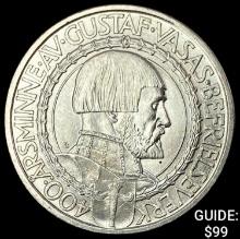 1921 Sweden Silver 2 Kroner Gustaf Vasa UNCIRCULATED