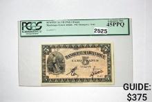 1942 5 Francs Martinique-Emer. Issue PCGS 45 PPQ