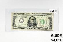 1934 $500 Federal Reserve Note- Bank of Chicago