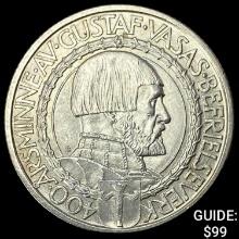 1921 Sweden Silver 2 Kroner Gustaf Vasa UNCIRCULATED