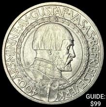 1921 Sweden Silver 2 Kroner Gustaf Vasa UNCIRCULATED