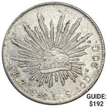 1886Zs JS Mexico Silver 8 Reales CLOSELY UNCIRCULATED