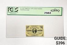 1863 3C 3rd Issue Fractional Currency PCGS 62 PPQ