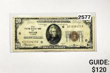 1929 $20 Federal Reserve Note-Bank of Chicago
