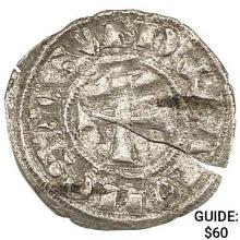 1205-1458 Frankish Greece Silver Denier CLOSELY UNCIRCULATED