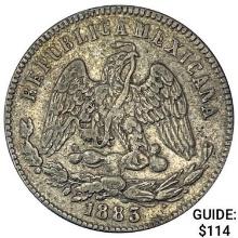 1883Zs S Mexico 25 Centavos CLOSELY UNCIRCULATED