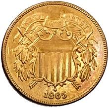 1865 RD Two Cent Piece MS