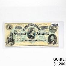 1862 $100 Confederate States of America Note