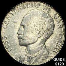 1953 Cuba Silver Peso .77oz CLOSELY UNCIRCULATED