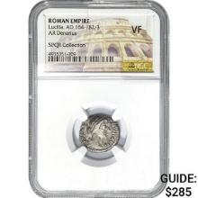 Roman Lucilla, AD 164-182/3 Silver Denarius NGC VF