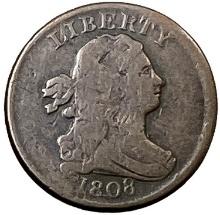 1808 Draped Bust Half Cent Avg Circ