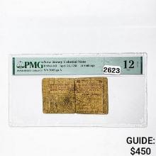 1761 15 S New Jersey Colonial Note PMG 12 F