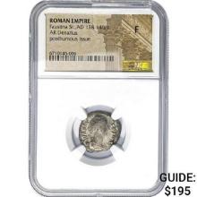 Roman Faustina Sr. AD 138-140/1 Silver Denarius NGC F