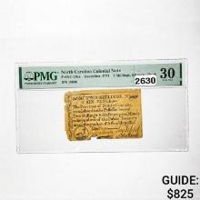 Dec.1771 2 Shillings, 6 Pence NC Colonial Note PMG 30 VF