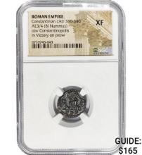Roman Constantinian cAD 330-340 AE3/4 BI Nummus NGC XF