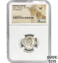 Roman Sept. Severus, AD 193-211 Silver Denarius NGC VF