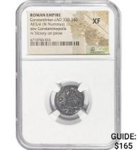 Roman Constantinian cAD 330-340 AE3/4 BI Nummus NGC XF