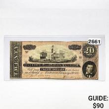 1864 $20 Confederate States of America Note