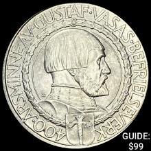 1921 Sweden Gustfa V Silver 2 Kronor UNCIRCULATED