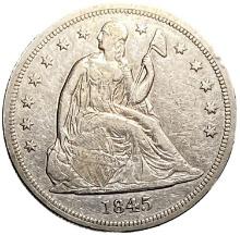 1845 Seated Liberty Dollar VF