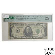 1934A $500 Federal Reserve Note- New York PMG 25