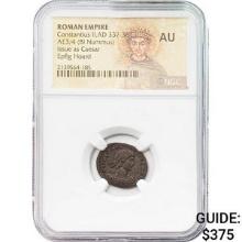 Roman Constantius II, AD 337-361 AE3/4 BI Nummus NGC AU