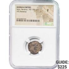 Roman Sept. Severus, AD 193-211 Silver Denarius NGC F
