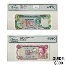 [2] 1978&1980 Belize/Bermuda Banknote Currency Legacy