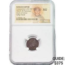 Roman Constantine II, AD 337-340 AE3/4 BI Nummus NGC AU
