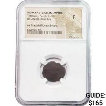 Romano-Gallic Tetricus I, 271-274 BI Dbl-Denarius NGC F