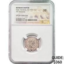 Roman Sept. Severus, AD 193-211 Silver Denarius NGC XF