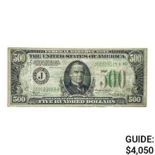 1934-A $500 Federal Reserve Note