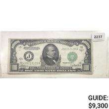 1934A $1000 Federal Reserve Note - Kansas City