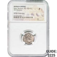 Roman Sept. Severus, AD 193-211 Silver Denarius NGC F